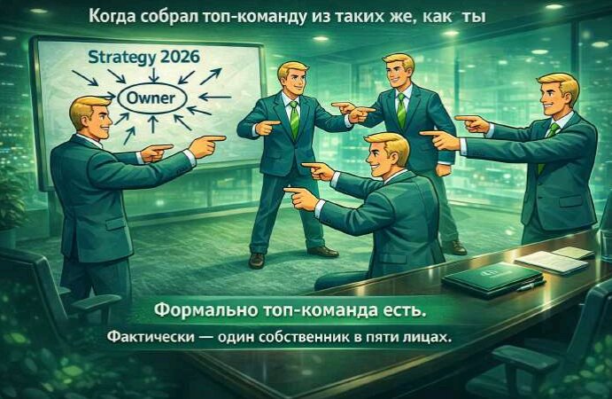 Ошибка формирования топ-команды из похожих на собственника людей